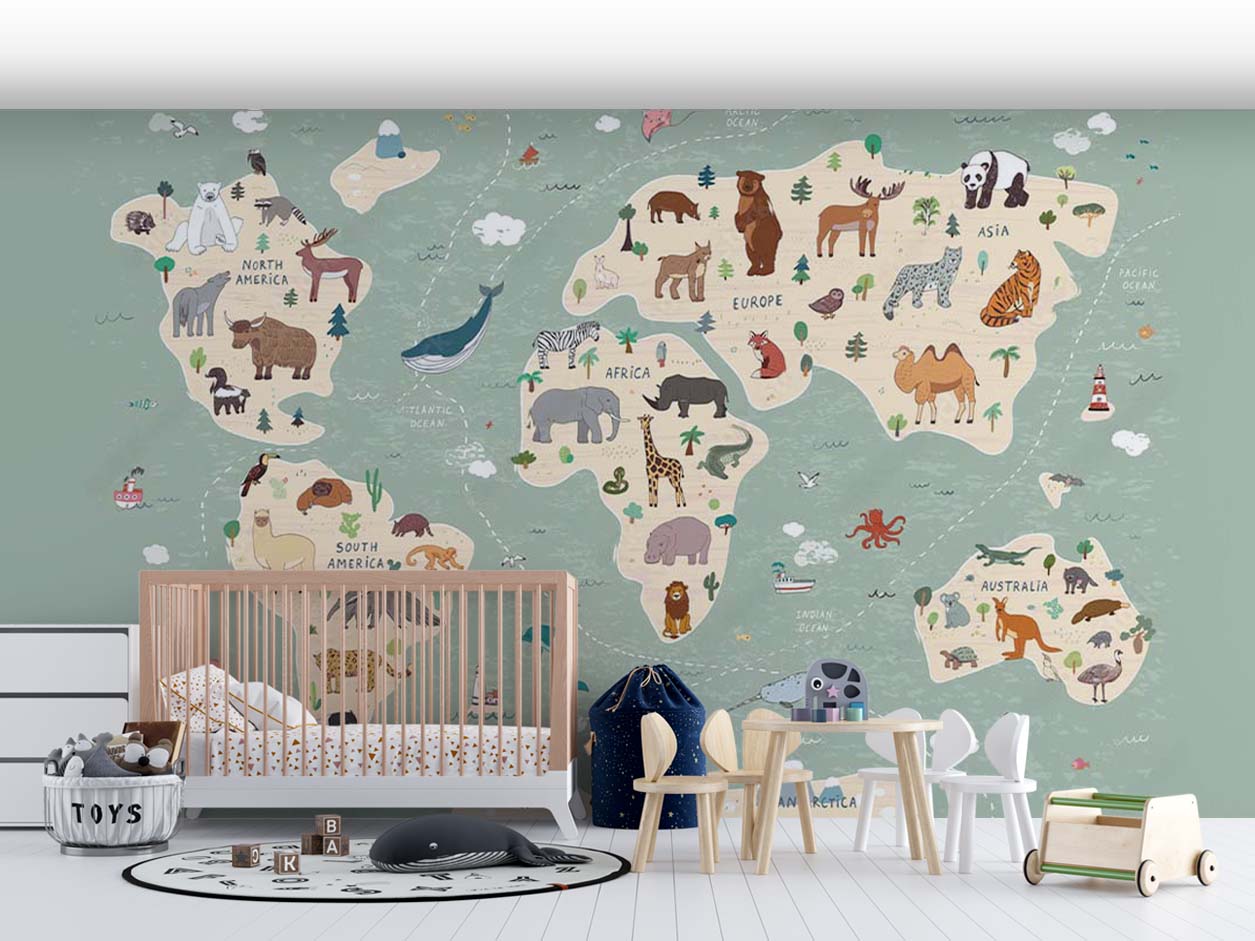 Papier peint panoramique Map - Luminis Films